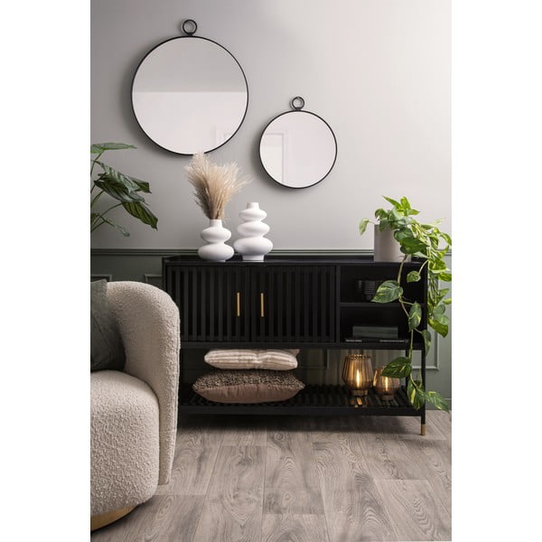 Černá komoda z borovicového dřeva Leitmotiv Marve, 120 x 80 cm-image-1