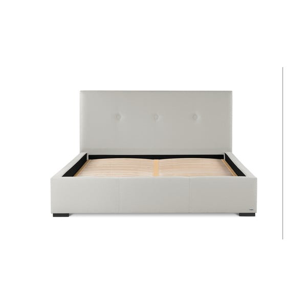 Krémově bílá dvoulůžková postel s úložným prostorem Guy Laroche Home Serenity, 160 x 200 cm