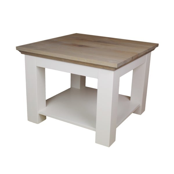 Bílý konferenční stolek ze světlého dubového a borovicového dřeva HSM Collection Dover 