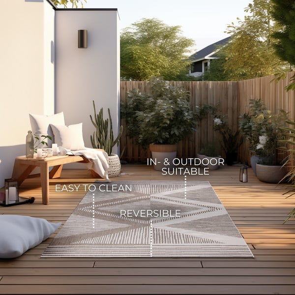 Krémovo-hnědý venkovní koberec 80x150 cm Gemini – Elle Decoration-image-4