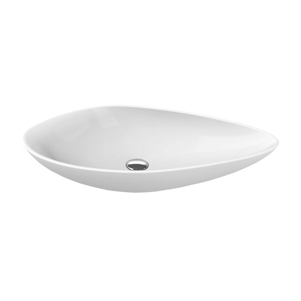 Bílé keramické umyvadlo 74x38,5 cm Ovali – Sapho