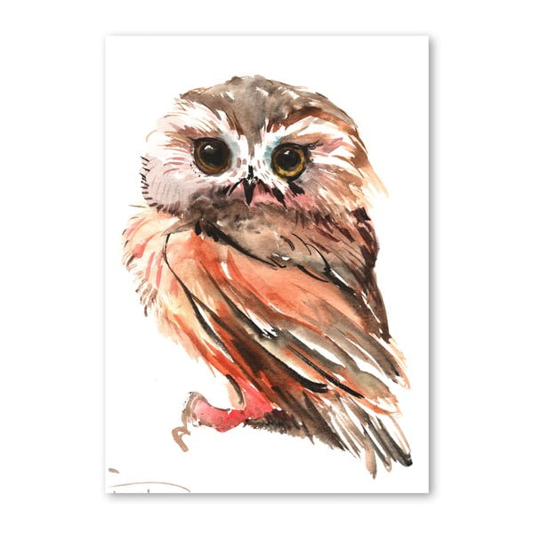 Autorský plakát Little Owl od Surena Nersisyana, 30 x 21 cm