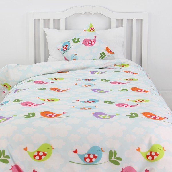 Dětské bavlněné povlečení na peřinu a polštář Mr. Fox Little Birds, 140 x 200 cm-image-1