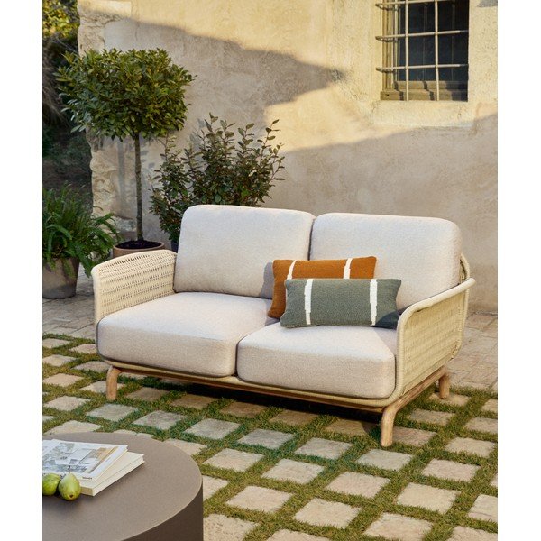 Béžová čalouněná zahradní pohovka Alipa – Kave Home-image-1
