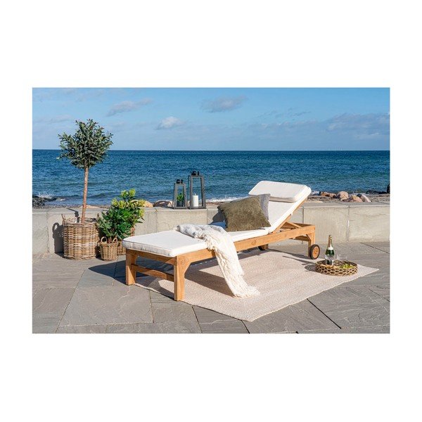 Zahradní lehátko z teakového dřeva House Nordic Andorra-image-1