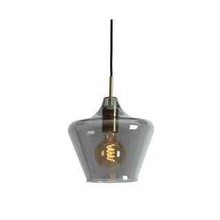 Šedé stropní svítidlo se skleněným stínidlem ø 22 cm Solly – Light & Living
