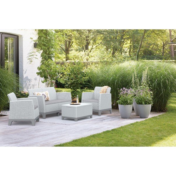 Světle šedý zahradní lounge set pro 4 Scandi Forma – Keter-image-1