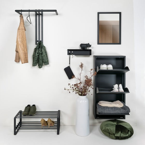 Černý kovový nástěnný věšák 65 cm Senza – Spinder Design-image-2