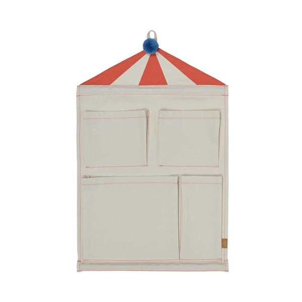 Krémový látkový závěsný organizér 40x1x60 cm Circus – OYOY Mini