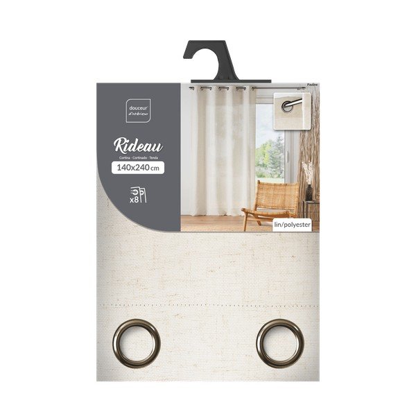 Krémový závěs 140x240 cm Pauline – douceur d'intérieur-image-4