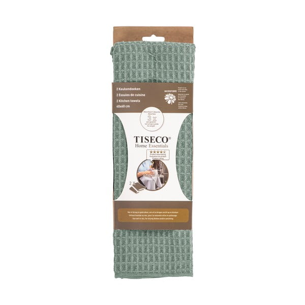 Utěrky v sadě 2 ks z mikrovlákna 40x60 cm Waffle – Tiseco Home Studio-image-2