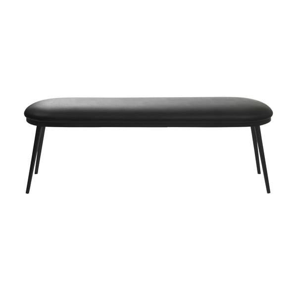 Černá lavice z imitace kůže Gain – Unique Furniture