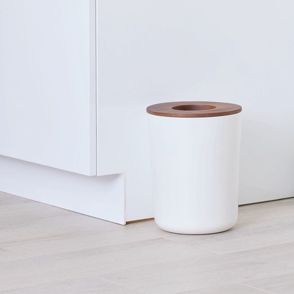 Bílý odpadkový koš iDesign Eco Vanity-image-3