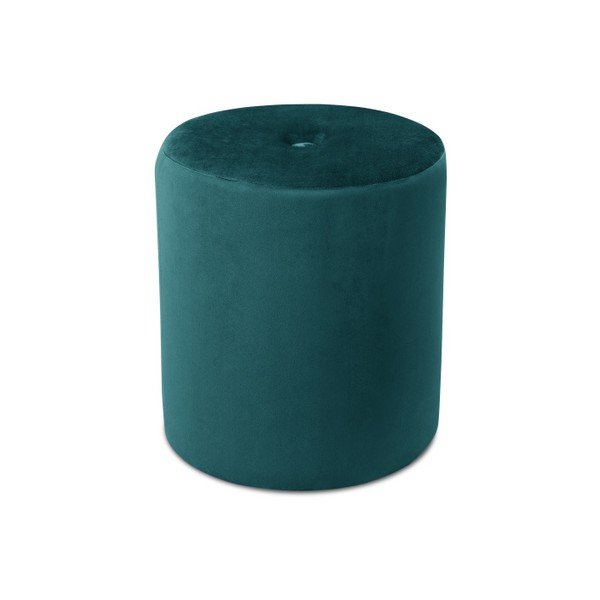 Petrolejově modrý puf Mazzini Sofas Fiore, ⌀ 40 cm-image-2