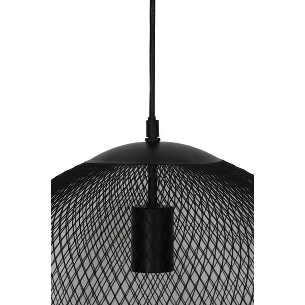 Matně černé závěsné svítidlo s kovovým stínidlem ø 50 cm Reilley – Light & Living-image-4