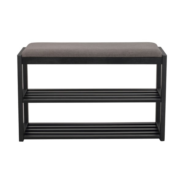 Černý botník z dubového dřeva s lavicí Confetti – Rowico-image-2