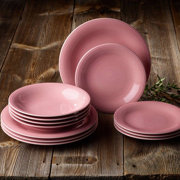12dilná růžová porcelánová sada nádobí Like by Villeroy & Boch Group-image-1
