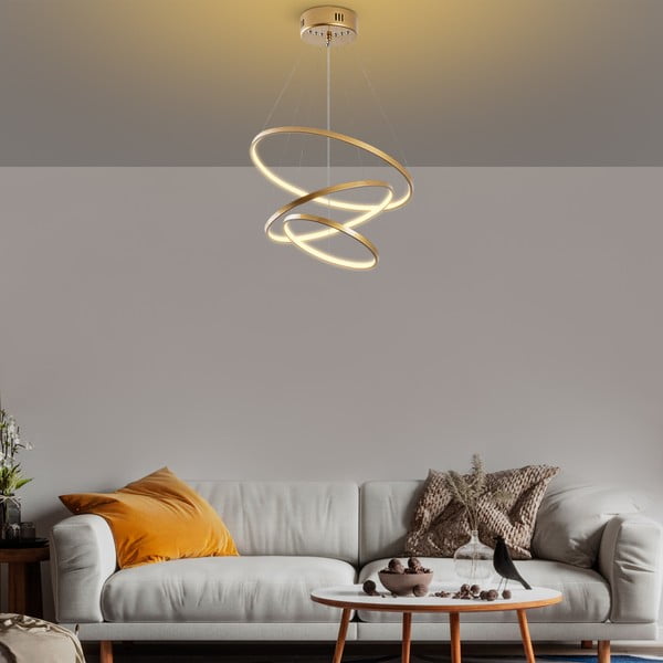 LED závěsné svítidlo ve zlaté barvě ø 50 cm Simit – Opviq lights-image-3
