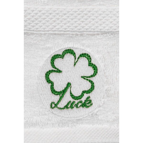 Bílé froté bavlněné ručníky a osušky v sadě 2 ks Luck – Foutastic-image-1