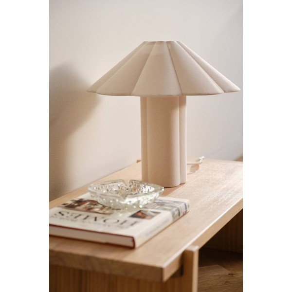 Krémová lněná stolní lampa (výška 38 cm) Gerd – Jotex-image-2