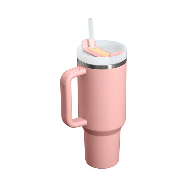 Broskvová termoska s brčkem z nerezové oceli 1,18 l Quencher H2.O FlowState™ Tumbler Peach Rose – Stanley-image-2