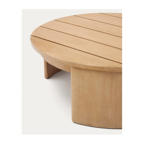 Kulatý zahradní odkládací stolek z eukalyptového dřeva ø 90 cm Xoriguer – Kave Home-image-2