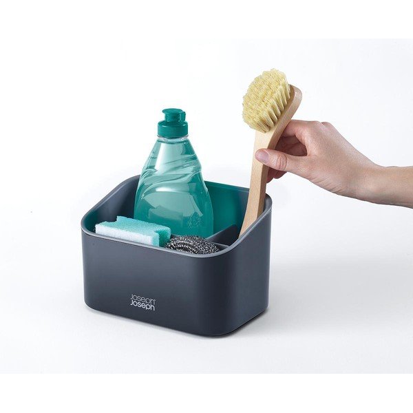 Tmavě šedý plastový stojan na mycí prostředky SinkStore – Joseph Joseph-image-4