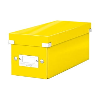 Žlutá úložná krabice s víkem Leitz CD Disc, délka 35 cm