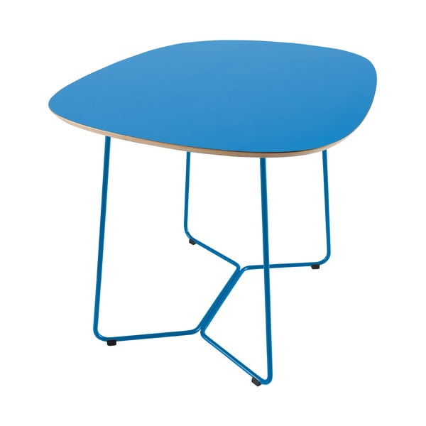 Modrý stůl s kovovými nohami IKER Maple X