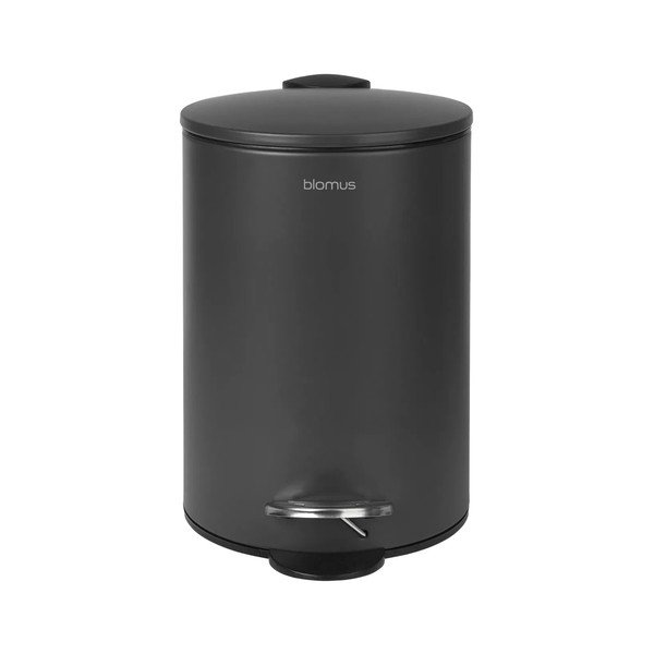 Antracitový nášlapný ocelový odpadkový koš 3 l Tubo – Blomus