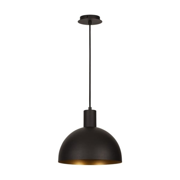 Černé závěsné svítidlo s detailem ve zlaté barvě Homemania Decor Ochy-image-1