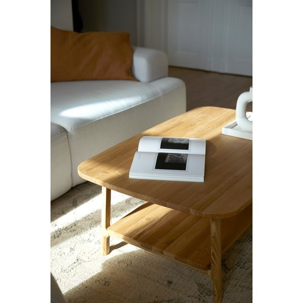 Konferenční stolek z dubového dřeva v přírodní barvě 60x100 cm Twig – The Beds-image-2