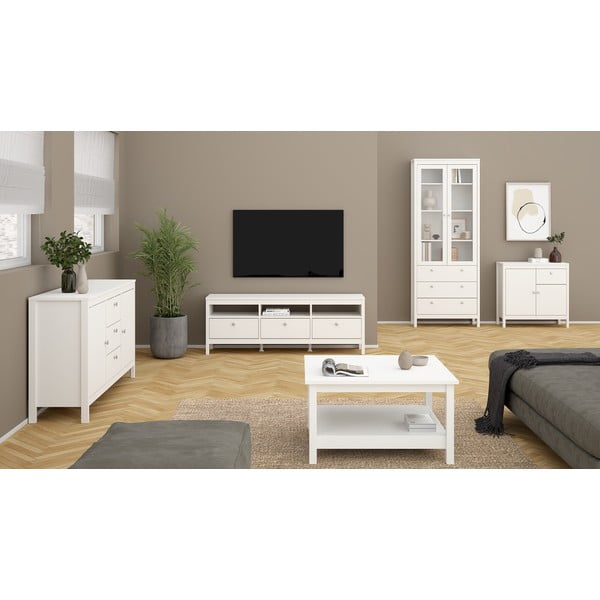 Bílá nízká komoda 82x80 cm Madrid – Tvilum-image-1