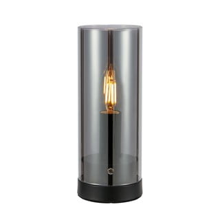 Černá stolní lampa se skleněným stínidlem (výška 23 cm) Post – Markslöjd