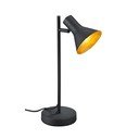 Černá kovová stolní lampa s kovovým stínidlem (výška 39 cm) Nina – Reality