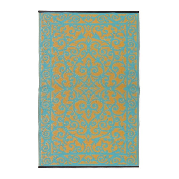Modrozelený oboustranný venkovní koberec Green Decore Gala, 90 x 150 cm