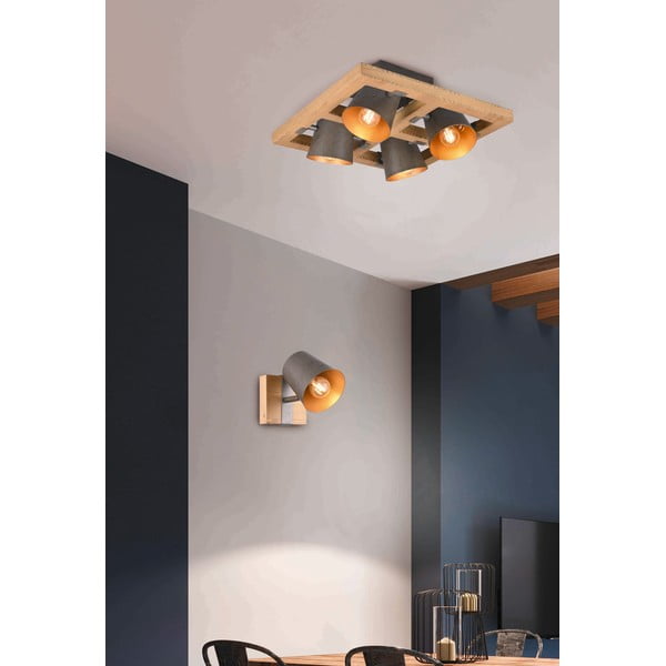 Bodové svítidlo v tmavě šedo-přírodní barvě Bell – Trio-image-1