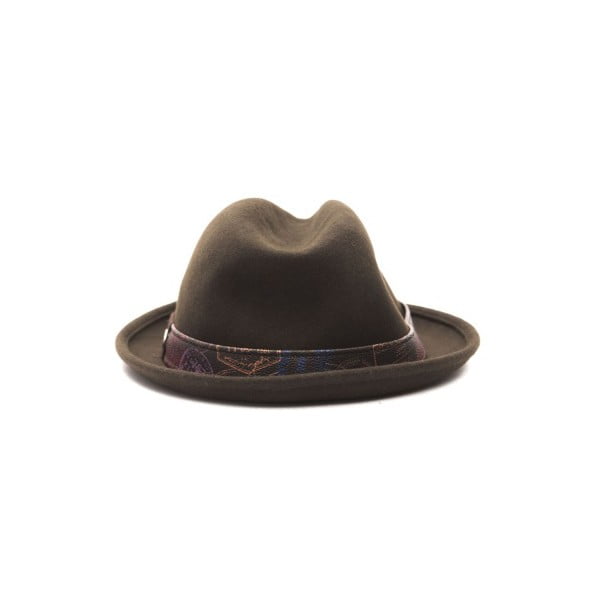 Tmavě hnědý kožený pánský klobouk Alviero Martini Sarudo