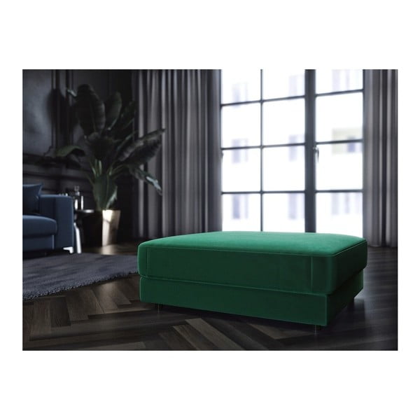 Tmavě šedá sametová podnožka Devichy Laure, 112 x 60 cm-image-3