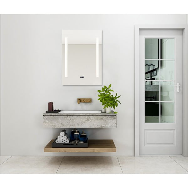 Nástěnné zrcadlo s osvětlením 50x70 cm Ilona – Mirrors and More-image-1