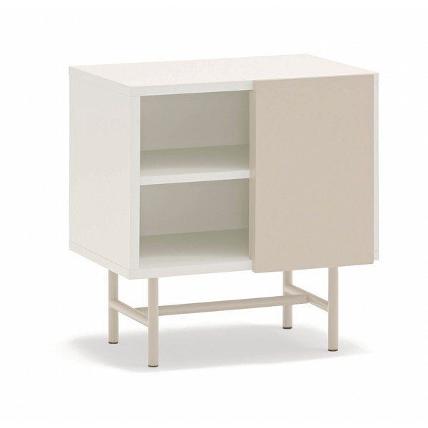 Béžový/krémový matný noční stolek s poličkami Nube – Teulat-image-3