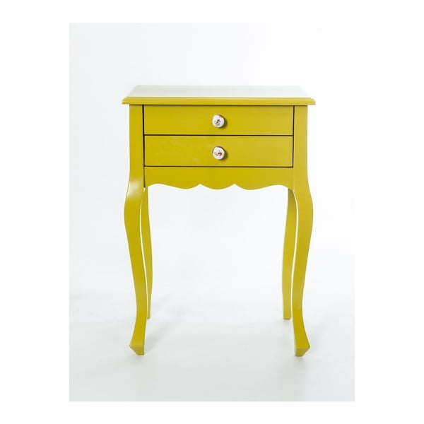 Odkládací stolek Nora Yellow, 52x35x72 cm