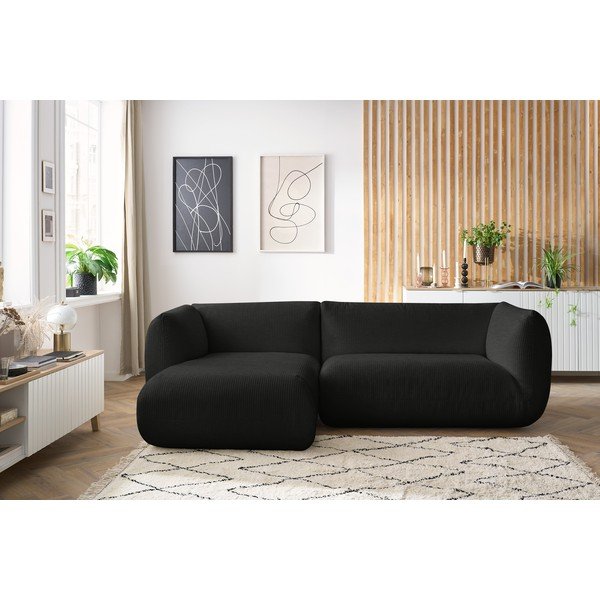Tmavě šedá manšestrová rohová pohovka (levý roh) Lecomte – Bobochic Paris-image-1