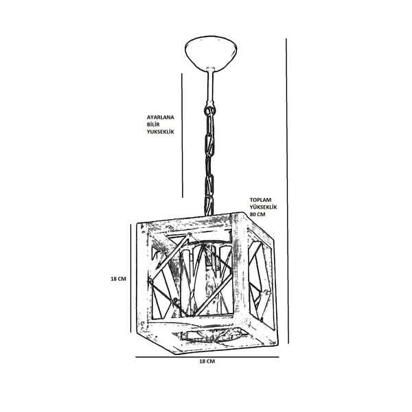 Hnědé závěsné svítidlo s dřevěným stínidlem/s kovovým stínidlem Zikzak Cam – Opviq lights-image-2