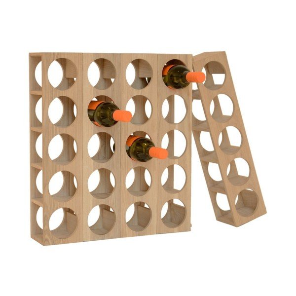 Stojan na 5 lahví vína z dubového dřeva Wireworks Wine-image-2