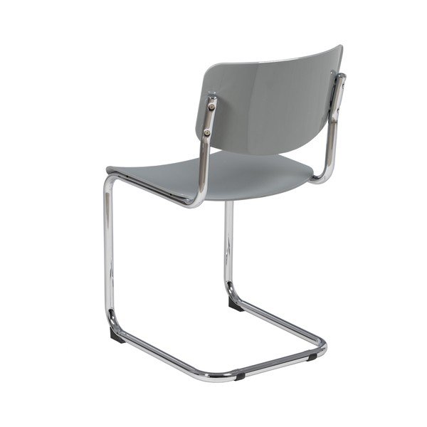 Šedé jídelní židle v sadě 4 ks Chrome – Ixia-image-4