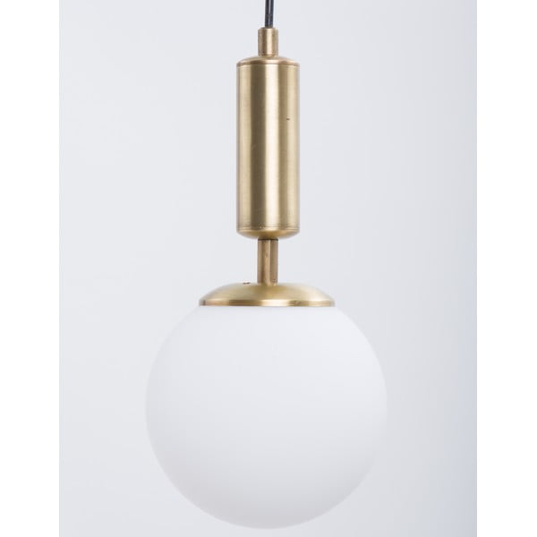 Závěsné svítidlo se skleněným stínidlem ve zlato-bílé barvě ø 15 cm Monera – Squid Lighting-image-1