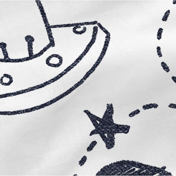 Černo-bílé elastické bavlněné prostěradlo Mr. Fox Starspace, 70 x 140 cm-image-4