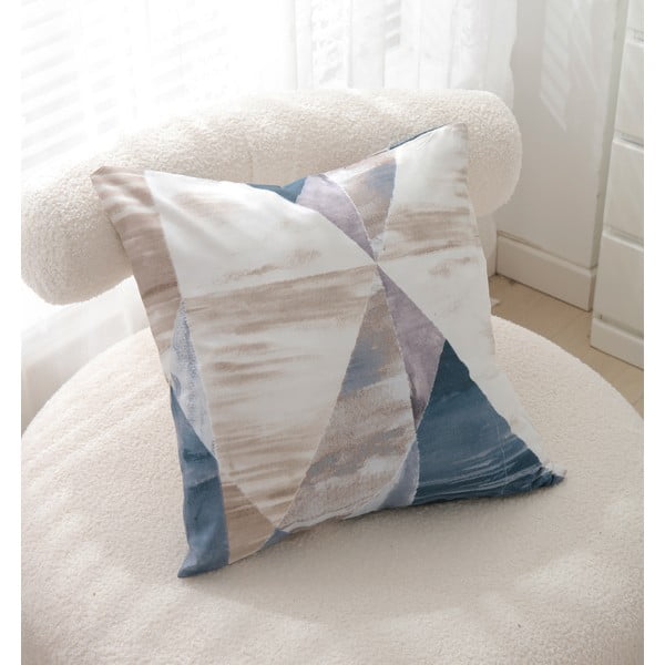 Modro-hnědé 3dílné povlečení na jednolůžko z mikrosaténu 140x200 cm Eden – JAHU collections-image-3