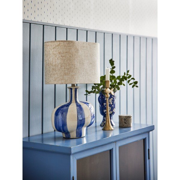 Keramická stolní lampa s textilním stínidlem (výška 46 cm) Alida – Bloomingville-image-3